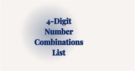 4 digit number combinations|4 digit number combination generator.